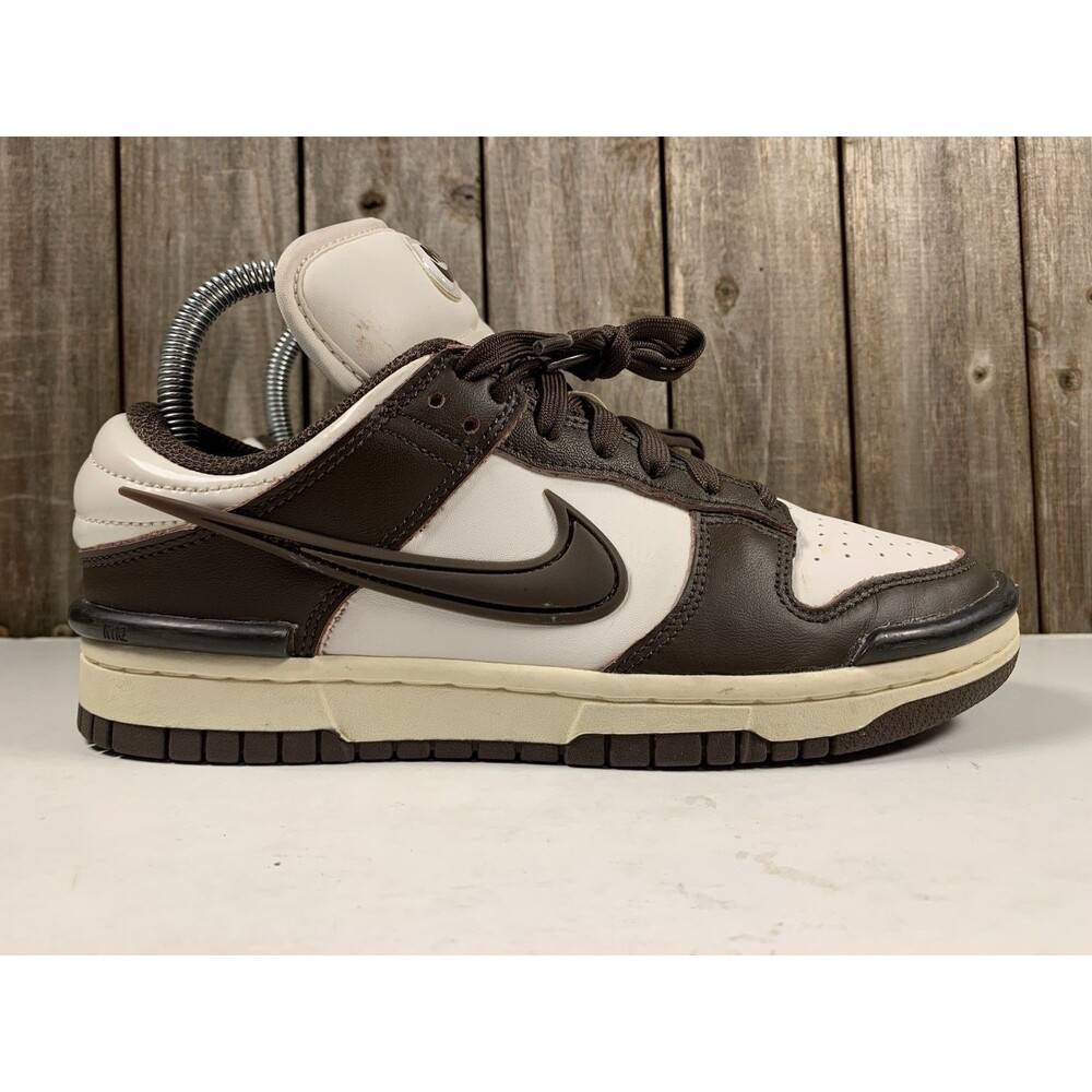 Nike Dunk Low Retro Classic Twist Brown White Shoe DZ2794-003 Women Size 7